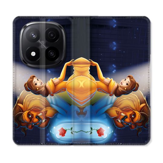 Housse Cuir Portefeuille Pour Xiaomi Redmi Note 14 PRO PLUS 5G La Belle et La Bête