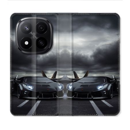 Housse Cuir Portefeuille Pour Xiaomi Redmi Note 14 PRO PLUS 5G Lamborghini Avion