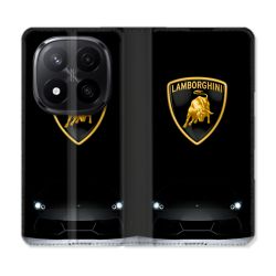 Housse Cuir Portefeuille Pour Xiaomi Redmi Note 14 PRO PLUS 5G Lamborghini Noir