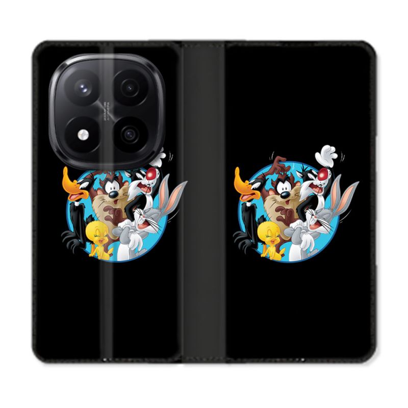 Housse Cuir Portefeuille Pour Xiaomi Redmi Note 14 PRO PLUS 5G Looney Tunes