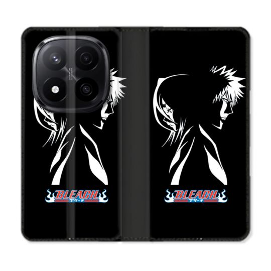 Housse Cuir Portefeuille Pour Xiaomi Redmi Note 14 PRO PLUS 5G Manga Bleach Duo