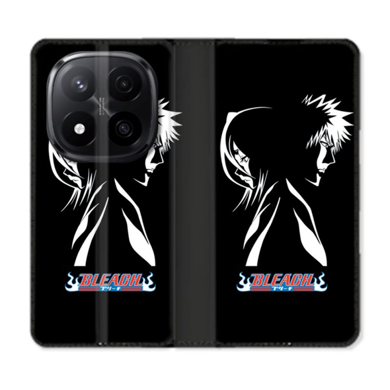 Housse Cuir Portefeuille Pour Xiaomi Redmi Note 14 PRO PLUS 5G Manga Bleach Duo