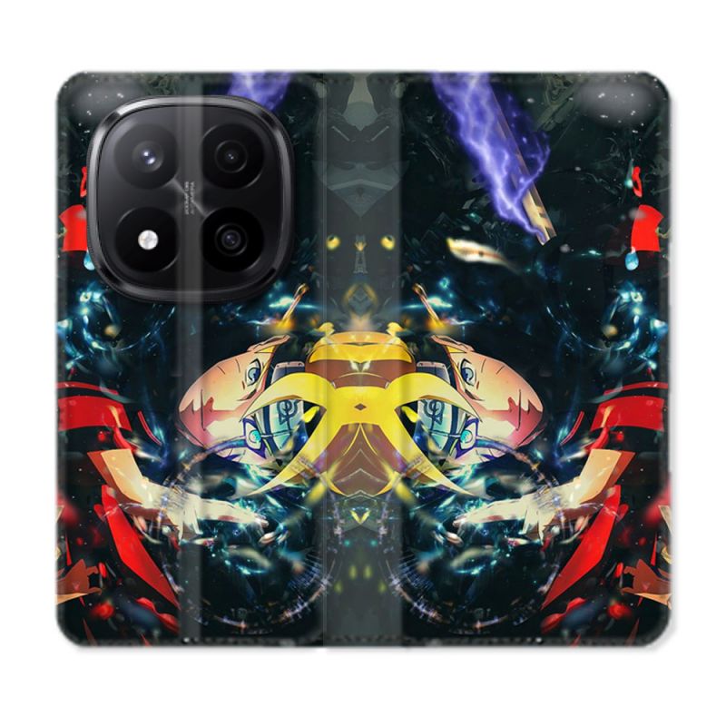 Housse Cuir Portefeuille Pour Xiaomi Redmi Note 14 PRO PLUS 5G Manga Boruto Eclair