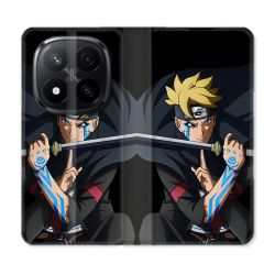 Housse Cuir Portefeuille Pour Xiaomi Redmi Note 14 PRO PLUS 5G Manga Boruto Tatouage