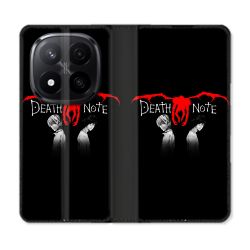 Housse Cuir Portefeuille Pour Xiaomi Redmi Note 14 PRO PLUS 5G Manga Death Note Noir