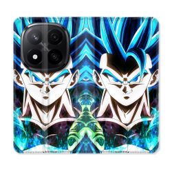 Housse Cuir Portefeuille Pour Xiaomi Redmi Note 14 PRO PLUS 5G Manga Dragon Ball Gogeta Visage