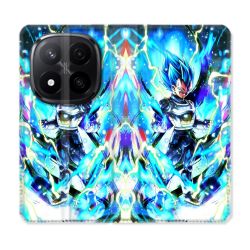 Housse Cuir Portefeuille Pour Xiaomi Redmi Note 14 PRO PLUS 5G Manga Dragon Ball Vegeta Bleu