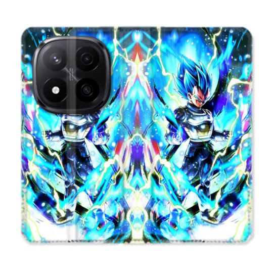 Housse Cuir Portefeuille Pour Xiaomi Redmi Note 14 PRO PLUS 5G Manga Dragon Ball Vegeta Bleu