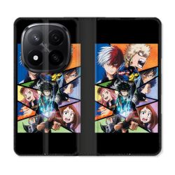 Housse Cuir Portefeuille Pour Xiaomi Redmi Note 14 PRO PLUS 5G Manga My Hero Academia Noir