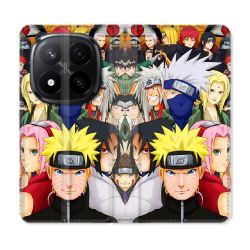 Housse Cuir Portefeuille Pour Xiaomi Redmi Note 14 PRO PLUS 5G Manga Naruto Team