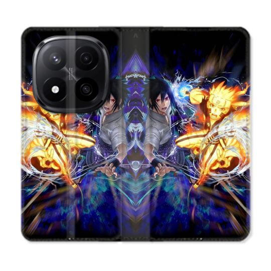 Housse Cuir Portefeuille Pour Xiaomi Redmi Note 14 PRO PLUS 5G Manga Naruto VS