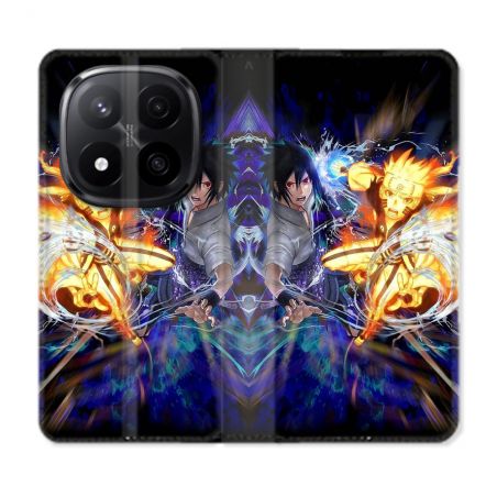 Housse Cuir Portefeuille Pour Xiaomi Redmi Note 14 PRO PLUS 5G Manga Naruto VS