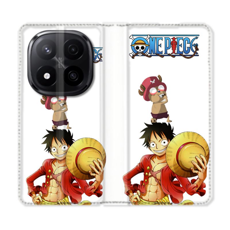 Housse Cuir Portefeuille Pour Xiaomi Redmi Note 14 PRO PLUS 5G Manga One Piece Chopper