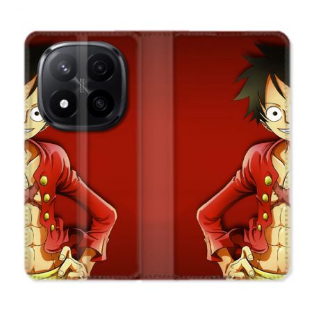 Housse Cuir Portefeuille Pour Xiaomi Redmi Note 14 PRO PLUS 5G Manga One Piece Luffy