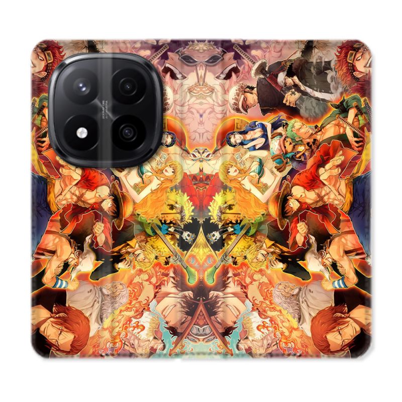 Housse Cuir Portefeuille Pour Xiaomi Redmi Note 14 PRO PLUS 5G Manga One Piece Nakama