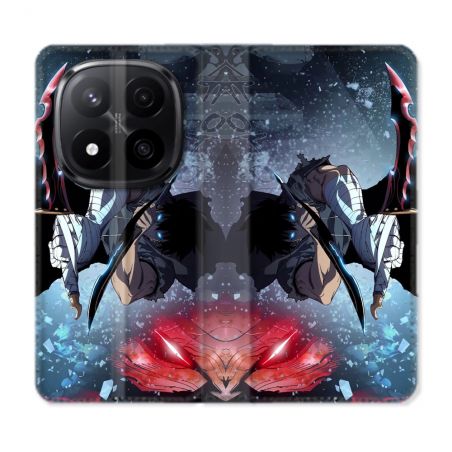 Housse Cuir Portefeuille Pour Xiaomi Redmi Note 14 PRO PLUS 5G Manga Solo Leveling Sung Epee