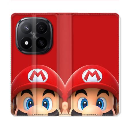 Housse Cuir Portefeuille Pour Xiaomi Redmi Note 14 PRO PLUS 5G Mario Rouge