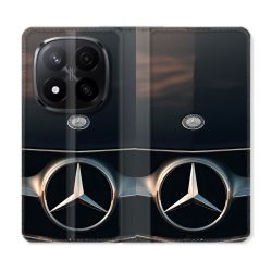 Housse Cuir Portefeuille Pour Xiaomi Redmi Note 14 PRO PLUS 5G Mercedes Calendre