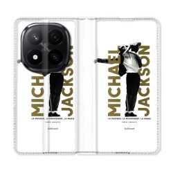 Housse Cuir Portefeuille Pour Xiaomi Redmi Note 14 PRO PLUS 5G Michael Jackson Blanc