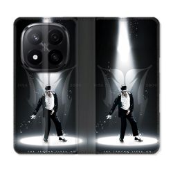 Housse Cuir Portefeuille Pour Xiaomi Redmi Note 14 PRO PLUS 5G Michael Jackson Noir