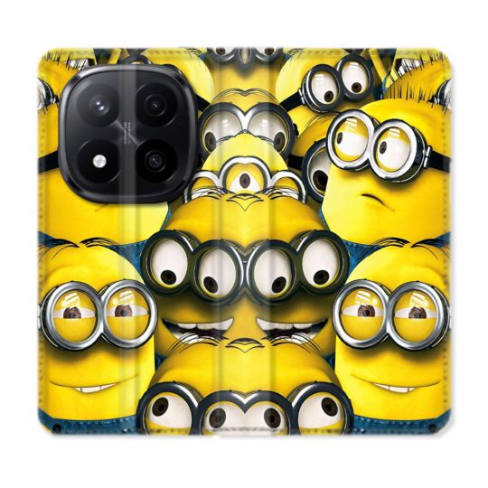 Housse Cuir Portefeuille Pour Xiaomi Redmi Note 14 PRO PLUS 5G Minions Groupe