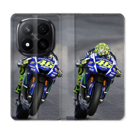 Housse Cuir Portefeuille Pour Xiaomi Redmi Note 14 PRO PLUS 5G Moto Course GP Wheeling 46