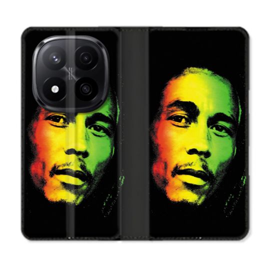 Housse Cuir Portefeuille Pour Xiaomi Redmi Note 14 PRO PLUS 5G Musique Bob Marley 2