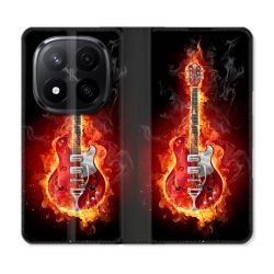 Housse Cuir Portefeuille Pour Xiaomi Redmi Note 14 PRO PLUS 5G Musique Guitare Electrique
