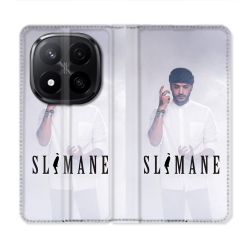 Housse Cuir Portefeuille Pour Xiaomi Redmi Note 14 PRO PLUS 5G Musique Slimane Blanc