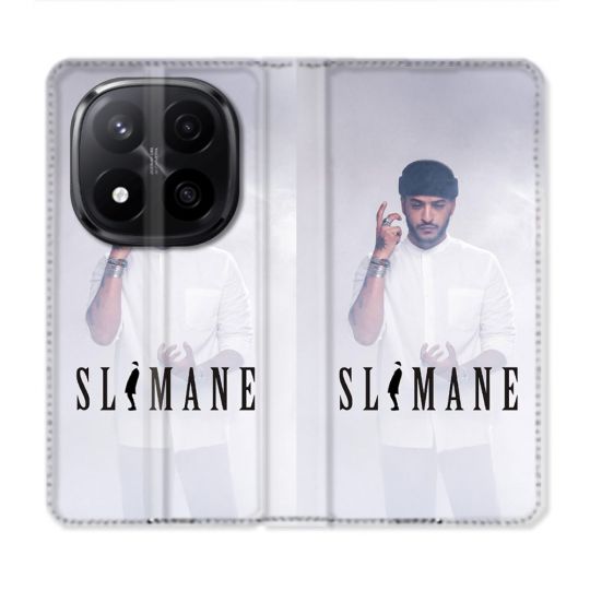 Housse Cuir Portefeuille Pour Xiaomi Redmi Note 14 PRO PLUS 5G Musique Slimane Blanc