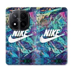Housse Cuir Portefeuille Pour Xiaomi Redmi Note 14 PRO PLUS 5G Nike Turquoise