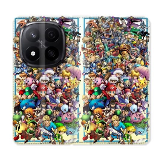 Housse Cuir Portefeuille Pour Xiaomi Redmi Note 14 PRO PLUS 5G Nintendo