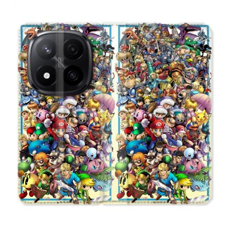 Housse Cuir Portefeuille Pour Xiaomi Redmi Note 14 PRO PLUS 5G Nintendo