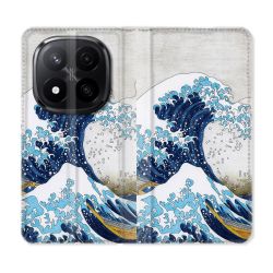Housse Cuir Portefeuille Pour Xiaomi Redmi Note 14 PRO PLUS 5G Peinture La Grande Vague