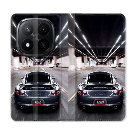 Housse Cuir Portefeuille Pour Xiaomi Redmi Note 14 PRO PLUS 5G Porsche 911