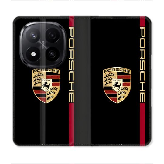 Housse Cuir Portefeuille Pour Xiaomi Redmi Note 14 PRO PLUS 5G Porsche Line