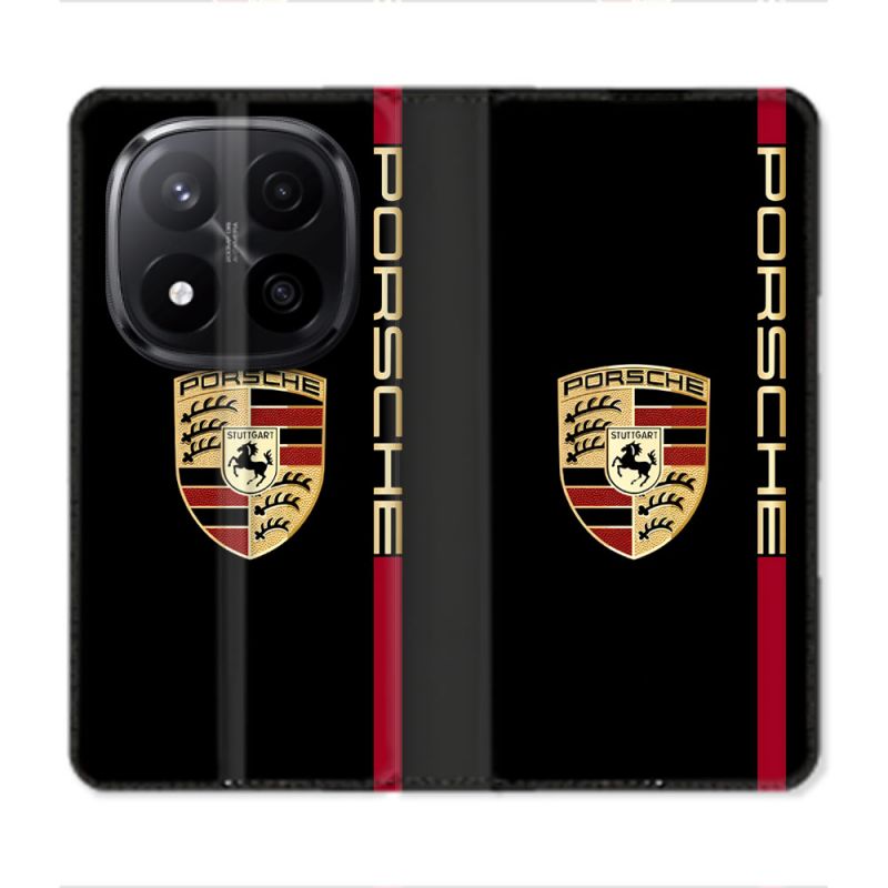 Housse Cuir Portefeuille Pour Xiaomi Redmi Note 14 PRO PLUS 5G Porsche Line