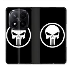 Housse Cuir Portefeuille Pour Xiaomi Redmi Note 14 PRO PLUS 5G Punisher