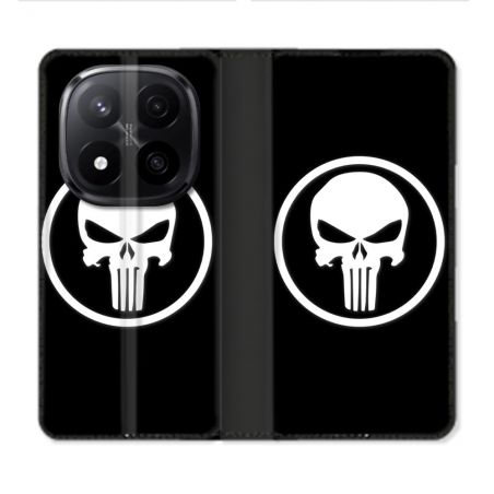 Housse Cuir Portefeuille Pour Xiaomi Redmi Note 14 PRO PLUS 5G Punisher