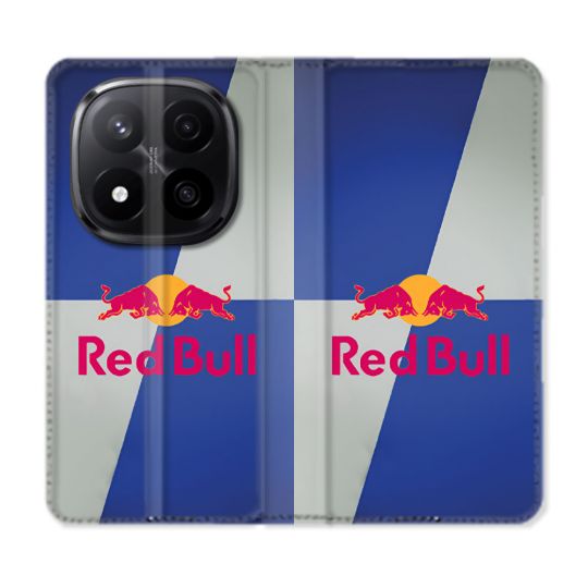 Housse Cuir Portefeuille Pour Xiaomi Redmi Note 14 PRO PLUS 5G Red Bull Classique