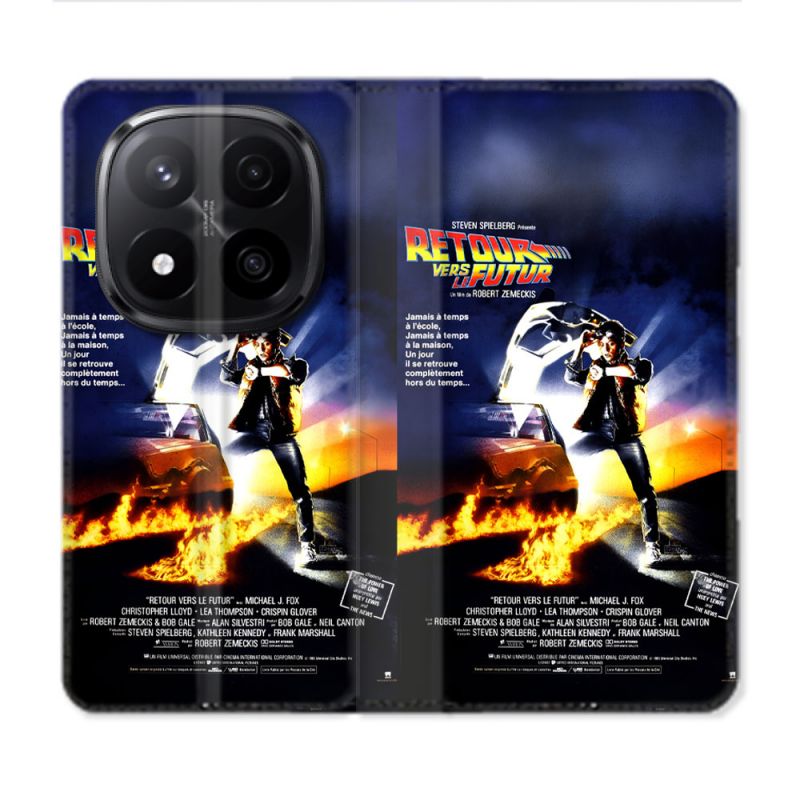 Housse Cuir Portefeuille Pour Xiaomi Redmi Note 14 PRO PLUS 5G Retour Vers Le Futur Affiche