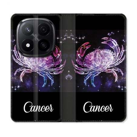 Housse Cuir Portefeuille Pour Xiaomi Redmi Note 14 PRO PLUS 5G Signe Zodiaque 2 Cancer