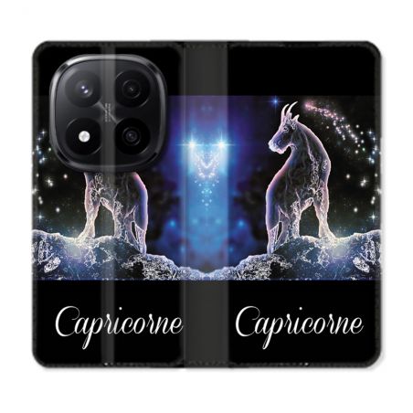 Housse Cuir Portefeuille Pour Xiaomi Redmi Note 14 PRO PLUS 5G Signe Zodiaque 2 Capricorne