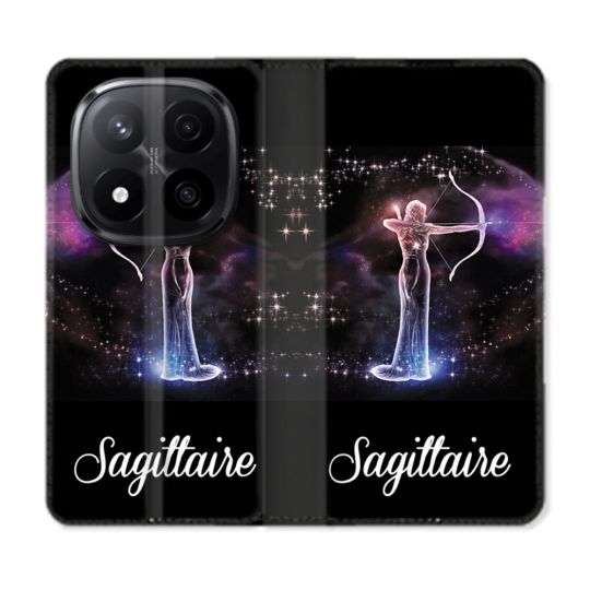 Housse Cuir Portefeuille Pour Xiaomi Redmi Note 14 PRO PLUS 5G Signe Zodiaque 2 Sagittaire