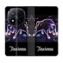 Housse Cuir Portefeuille Pour Xiaomi Redmi Note 14 PRO PLUS 5G Signe Zodiaque 2 Taureau