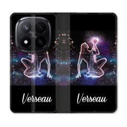 Housse Cuir Portefeuille Pour Xiaomi Redmi Note 14 PRO PLUS 5G Signe Zodiaque 2 Verseau