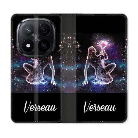 Housse Cuir Portefeuille Pour Xiaomi Redmi Note 14 PRO PLUS 5G Signe Zodiaque 2 Verseau