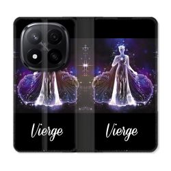 Housse Cuir Portefeuille Pour Xiaomi Redmi Note 14 PRO PLUS 5G Signe Zodiaque 2 Vierge
