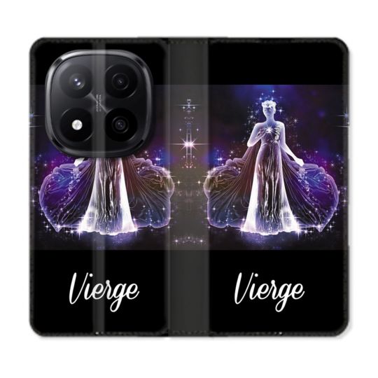 Housse Cuir Portefeuille Pour Xiaomi Redmi Note 14 PRO PLUS 5G Signe Zodiaque 2 Vierge