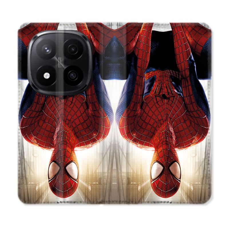 Housse Cuir Portefeuille Pour Xiaomi Redmi Note 14 PRO PLUS 5G Spiderman Invers
